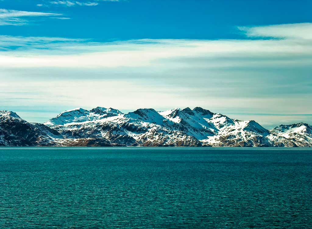 South Georgia landscape in the Antarctic