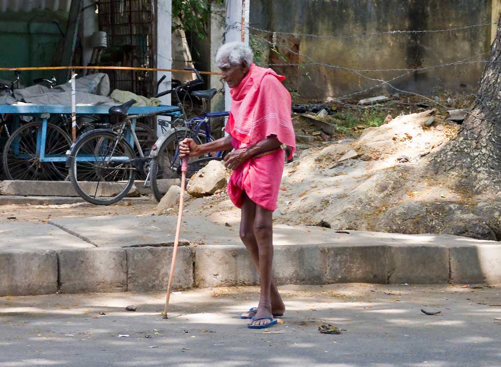 Man in pink in Bangalore, India