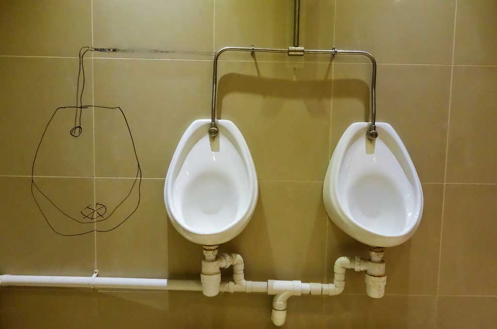 An extra urinal added, in London